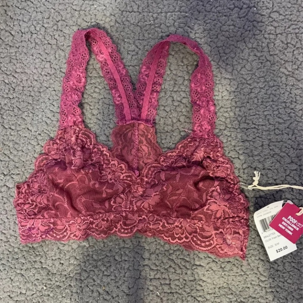 maroon bralette